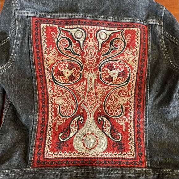 Lucky Brand Embroidered Jean Jacket - Picture 2 of 3
